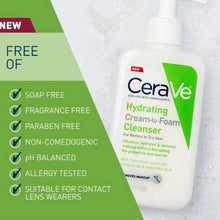 Load image into Gallery viewer, CeraVe Hydrating Cream to foam cleanser