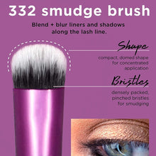 Load image into Gallery viewer, Real Techniques Eyeshadow Brush Set, Makeup with Gel Eyeliner, Flat Eye, and Eyelash Brushes, Purple, 8 Piece