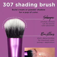 Load image into Gallery viewer, Real Techniques Eyeshadow Brush Set, Makeup with Gel Eyeliner, Flat Eye, and Eyelash Brushes, Purple, 8 Piece