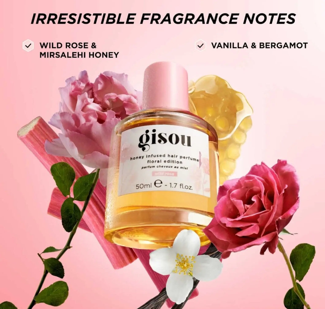 GISOU HONEY INFUSED HAIR PERFUME FLORAL EDITION 50ML - WILD ROSE