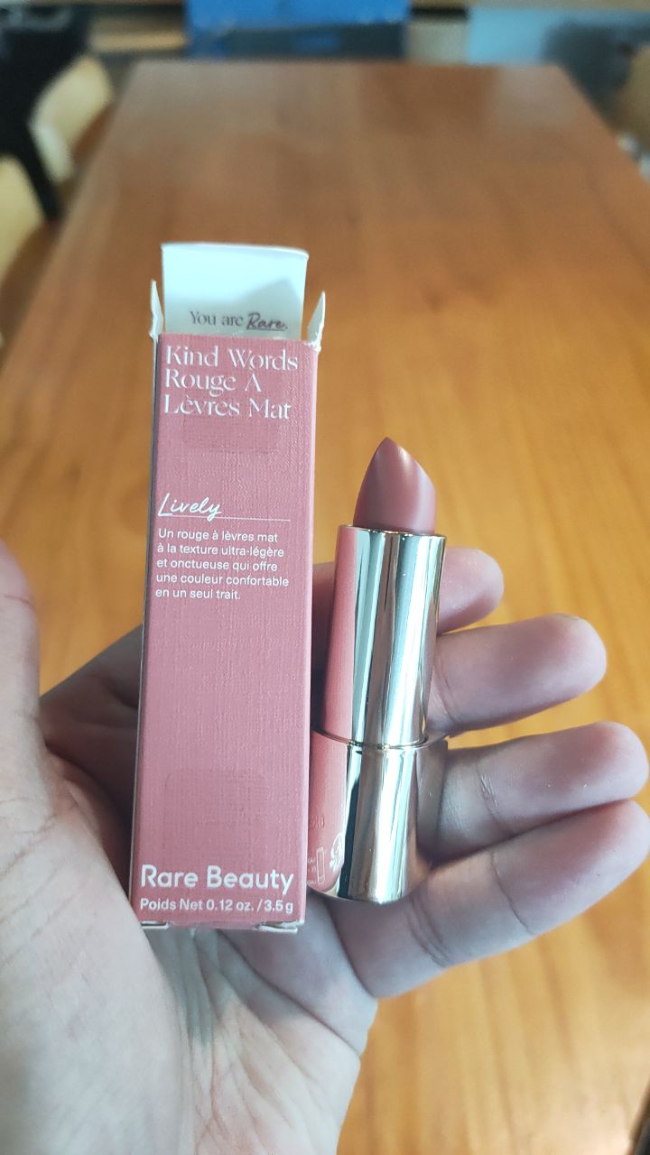 Rare Beauty lipstick lively