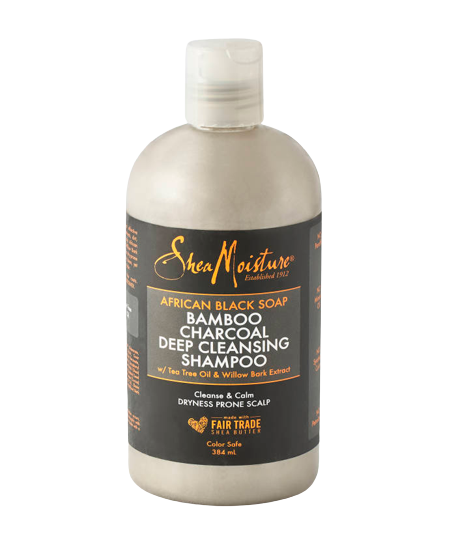 AFRICAN BLACK SOAP BAMBOO CHARCOAL DEEP CLEANSING SHAMPOO 384ml