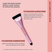 Load image into Gallery viewer, Real Techniques Sculpt &amp; Shape Dual Ended 2-in-1 Makeup Brush, Contours Cheek, Nose, Eyes and Highlighter, Flat Head Blends &amp; Contours
